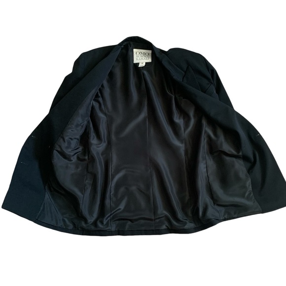 Omo Norma Kamali Wool Double Breasted Long Peacoat Blazer Size 10 - Picture 7 of 10
